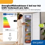 Exquisit GS5271-NF-H-040C inoxlook – Gefrierschrank, 204 l, Energieeffizienzklasse C, No Frost – Bild 2