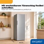 Exquisit GS5271-NF-H-040C inoxlook – Gefrierschrank, 204 l, Energieeffizienzklasse C, No Frost – Bild 3