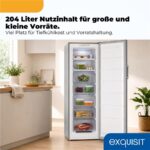 Exquisit GS5271-NF-H-040C inoxlook – Gefrierschrank, 204 l, Energieeffizienzklasse C, No Frost – Bild 5