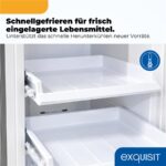 Exquisit GS5271-NF-H-040C inoxlook – Gefrierschrank, 204 l, Energieeffizienzklasse C, No Frost – Bild 6