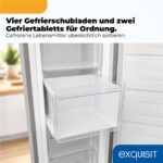 Exquisit GS5271-NF-H-040C inoxlook – Gefrierschrank, 204 l, Energieeffizienzklasse C, No Frost – Bild 8