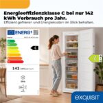 Exquisit GS5271-NF-H-040C weiss – Gefrierschrank, 204 l, Energieeffizienzklasse C, No Frost – Bild 2