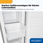 Exquisit GS5271-NF-H-040E – Gefrierschrank, 204 l, Energieeffizienzklasse E, No Frost – Bild 6