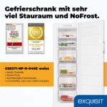 Exquisit GS5271-NF-H-040E weiss – Gefrierschrank, 204 l, Energieeffizienzklasse E, No Frost – Bild 2