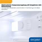 Exquisit KGC590-30-E-040E schwarz – Kühl-Gefrier-Kombination, 85 l, Energieeffizienzklasse E – Bild 4