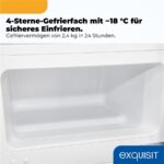Exquisit KGC590-30-E-040E schwarz – Kühl-Gefrier-Kombination, 85 l, Energieeffizienzklasse E – Bild 6