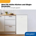 Exquisit KS5117-3-010EweissPV – Kühlschrank, 82 l, Energieeffizienzklasse E – Bild 3
