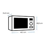 Exquisit UMW 800G-3 INOX – Mikrowelle, 20 l, 800 W, mit Grill – Bild 4