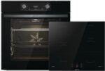 Gorenje BLACK INDUCTION SET 2 – Backofenset, 77 l, 4 Kochzonen, Energieeffizienzklasse A