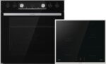 Gorenje BLACK SET 5 INDUCTION – Einbauherdset, 77 l, 1 Kochzonen, Energieeffizienzklasse A