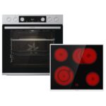 Gorenje STEEL SET 4 – Einbauherdset, 77 l, 4 Kochzonen, Energieeffizienzklasse A