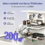 Hiazurm 6-in-1 Kabelloser – Akku-Staubsauger, bis 70 min Laufzeit – Bild 2