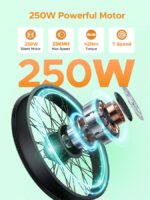 Hillmiles MileCity-blue Citybike – E-Bike (Citybike), 250 W, 36 V / 13 Ah (468 Wh), bis 100 km Reichweite – Bild 2