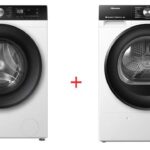 Hisense WF3S8043BW3 und DH3S802BW3 Wärmepumpentrockner – Waschmaschine (Set)