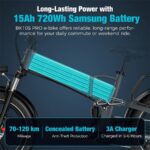 Hitway BK10Pro Kompakt-/Faltrad – Pedelec (Faltrad), 250 W, 48 V / 15 Ah (720 Wh), bis 120 km Reichweite – Bild 2