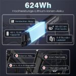 Hitway BK10S1 Kompakt-/Faltrad – Pedelec (Faltrad), 250 W, 48 V / 13 Ah (624 Wh), bis 120 km Reichweite – Bild 2