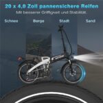 Hitway BK10S1 Kompakt-/Faltrad – Pedelec (Faltrad), 250 W, 48 V / 13 Ah (624 Wh), bis 120 km Reichweite – Bild 5