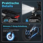 Hitway BK10S1 Kompakt-/Faltrad – Pedelec (Faltrad), 250 W, 48 V / 13 Ah (624 Wh), bis 120 km Reichweite – Bild 7