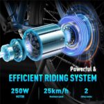 Hitway BK15 Mountainbike – Pedelec (Mountainbike), 250 W, 48 V / 15 Ah (720 Wh), bis 80 km Reichweite – Bild 2