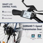 Hitway BK15 Mountainbike – Pedelec (Mountainbike), 250 W, 48 V / 15 Ah (720 Wh), bis 80 km Reichweite – Bild 5