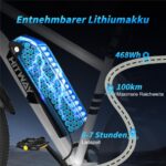 Hitway BK15P Mountainbike – E-Bike (Mountainbike), 250 W, 36 V / 13 Ah (468 Wh), bis 100 km Reichweite – Bild 4