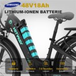Hitway BK16 26x3.0Zoll – Pedelec (Citybike), 250 W, 48 V / 18 Ah (864 Wh), bis 80 km Reichweite – Bild 2
