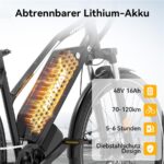 Hitway BK27PRO Citybike – Pedelec (Citybike), 250 W, 48 V / 16 Ah (768 Wh), bis 120 km Reichweite (Art.-Nr. 173773922) – Bild 4