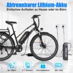 Hitway BK27S Citybike – Pedelec (Citybike), 250 W, 36 V / 13 Ah (468 Wh), bis 100 km Reichweite – Bild 3