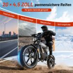 Hitway BK28 All Terrain Bike – Pedelec (All Terrain Bike), 250 W, 48 V / 25 Ah (1200 Wh), bis 100 km Reichweite – Bild 5