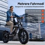 Hitway BK28 All Terrain Bike – Pedelec (All Terrain Bike), 250 W, 48 V / 25 Ah (1200 Wh), bis 100 km Reichweite – Bild 9