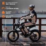 Hitway BK29 – Pedelec (All Terrain Bike), 250 W, 48 V / 15 Ah (720 Wh), bis 80 km Reichweite – Bild 7