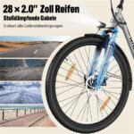 Hitway BK31 E Bike Damen Städtisches Pendler E-Bikes – Pedelec (Damenrad), 250 W, 36 V / 13 Ah (468 Wh), bis 90 km Reichweite (Art.-Nr. 148416989) – Bild 2