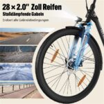Hitway BK31 E Bike Damen Städtisches Pendler E-Bikes – Pedelec (Damenrad), 250 W, 36 V / 13 Ah (468 Wh), bis 90 km Reichweite (Art.-Nr. 148417006) – Bild 2