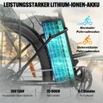 Hitway BK31 E Bike Damen Städtisches Pendler E-Bikes – Pedelec (Damenrad), 250 W, 36 V / 13 Ah (468 Wh), bis 90 km Reichweite (Art.-Nr. 148417006) – Bild 3