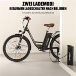 Hitway BK31 E Bike Damen Städtisches Pendler E-Bikes – Pedelec (Damenrad), 250 W, 36 V / 13 Ah (468 Wh), bis 90 km Reichweite (Art.-Nr. 148417006) – Bild 6
