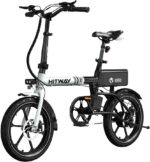Hitway BK35S Kompakt-/Faltrad – E-Bike (Faltrad), 250 W, 36 V / 9 Ah (324 Wh), bis 70 km Reichweite
