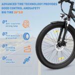 Hitway BK3MS – E-Bike (Mountainbike), 250 W, 36 V / 15 Ah (540 Wh), bis 100 km Reichweite – Bild 4