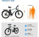 Hitway BK3MS – E-Bike (Mountainbike), 250 W, 36 V / 15 Ah (540 Wh), bis 100 km Reichweite – Bild 8