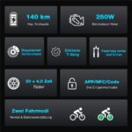 Hitway BK6S PRO Kompakt-/Faltrad – E-Bike (Faltrad), 250 W, 48 V / 18 Ah (864 Wh), bis 140 km Reichweite – Bild 2