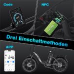 Hitway BK6S PRO Kompakt-/Faltrad – E-Bike (Faltrad), 250 W, 48 V / 18 Ah (864 Wh), bis 140 km Reichweite – Bild 3