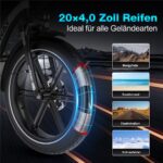 Hitway BK6S PRO Kompakt-/Faltrad – E-Bike (Faltrad), 250 W, 48 V / 18 Ah (864 Wh), bis 140 km Reichweite – Bild 6