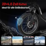 Hitway BK6SPLUS Citybike – E-Bike (Citybike), 250 W, 48 V / 27 Ah (1296 Wh), bis 160 km Reichweite – Bild 6