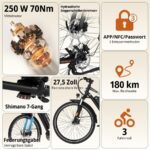 Hitway BKU1 Citybike – Pedelec (Citybike), 250 W, 36 V / 13 Ah (468 Wh), bis 150 km Reichweite – Bild 2