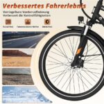 Hitway BKU1 Citybike – Pedelec (Citybike), 250 W, 36 V / 13 Ah (468 Wh), bis 150 km Reichweite – Bild 8