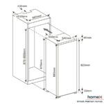 Homex CB1291E – Einbaukühlschrank, 129 l, Energieeffizienzklasse E – Bild 3