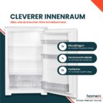 Homex CB1291E – Einbaukühlschrank, 129 l, Energieeffizienzklasse E – Bild 4