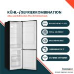 Homex CFSN2531C-B – Kühl-Gefrier-Kombination, 253 l, Energieeffizienzklasse C, No Frost – Bild 2