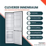 Homex CFSN2531C-B – Kühl-Gefrier-Kombination, 253 l, Energieeffizienzklasse C, No Frost – Bild 4