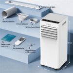 Jung KIWI KAC-7910 9000BTU Weiß – Mobiles Klimagerät, 9000 BTU/h, bis 14 m², Energieeffizienzklasse A – Bild 4