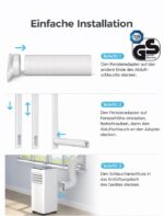 Jung Lifeair 9000BTU Weiß – Mobiles Klimagerät, 9000 BTU/h, bis 20 m², Energieeffizienzklasse A – Bild 8